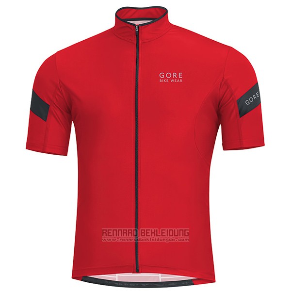 2017 Fahrradbekleidung Gore Bike Wear Power Rot Trikot Kurzarm und Tragerhose